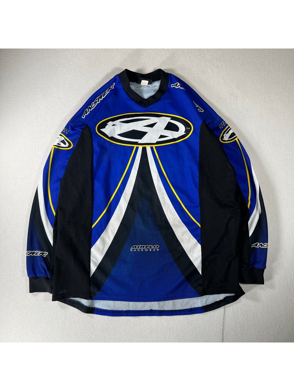 Vintage 90s Answer Biking Racing Long Sleeve Jersey BMX Motor Cross Size XL